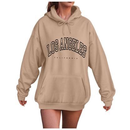 Oversized Collegiate Graphic Hoodie with Relaxed Fit for Everyday Streetwear