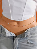 Minimalist Beaded Waist Chain for Y2K Streetwear and Alternative Styling