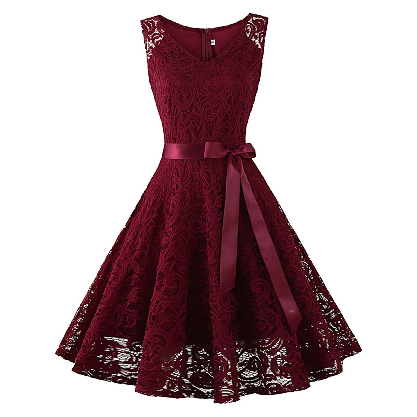 Vintage Lace Flare Dress with Kawaii Gothic Aesthetic