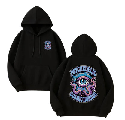 Minimal Gothic Anime Hoodie With Underground Streetwear Graphic Print