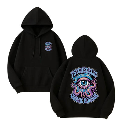 Psychedelic Graphic Fleece Hoodie for Statement Streetwear and Urban Styling