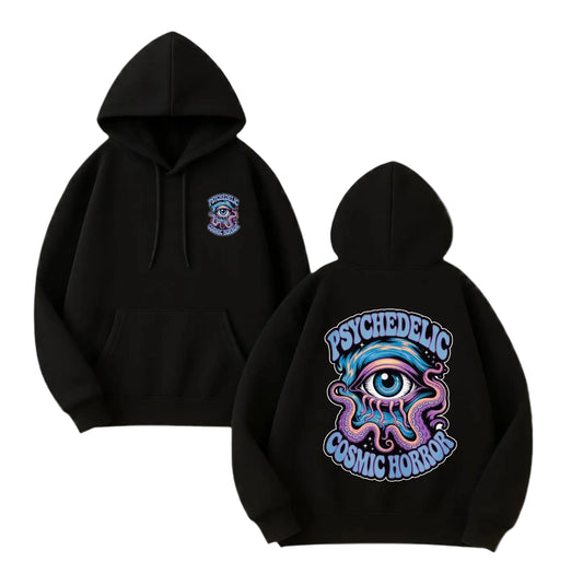 Psychedelic Graphic Fleece Hoodie for Statement Streetwear and Urban Styling