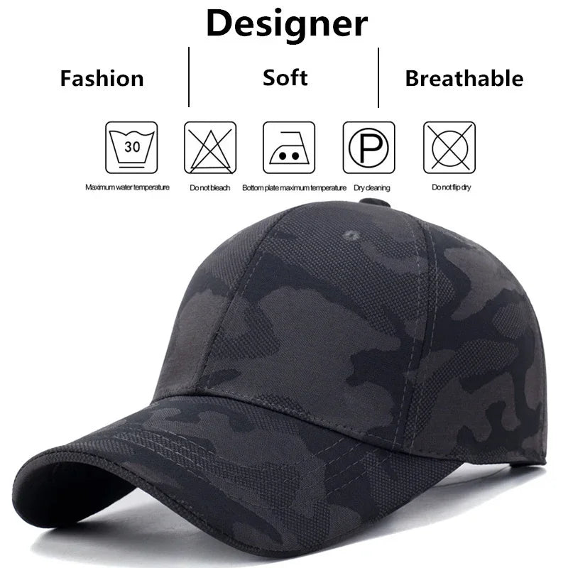 Minimalist Camouflage Corduroy Baseball Cap with Adjustable Fit for Casual Outdoor Streetwear Fashion