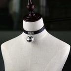 Alternative Bell Pendant Collar Choker Necklace for Gothic Punk Fashion