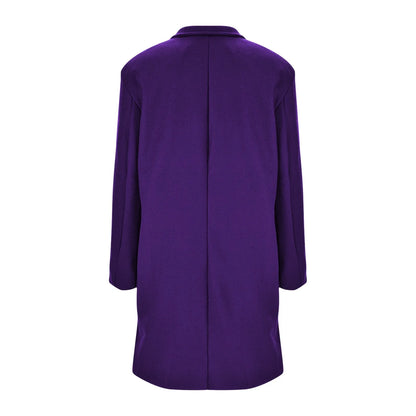 Women's Mid-Length Button Front Coat Relaxed Tailored Winter Casual Everyday Outerwear
