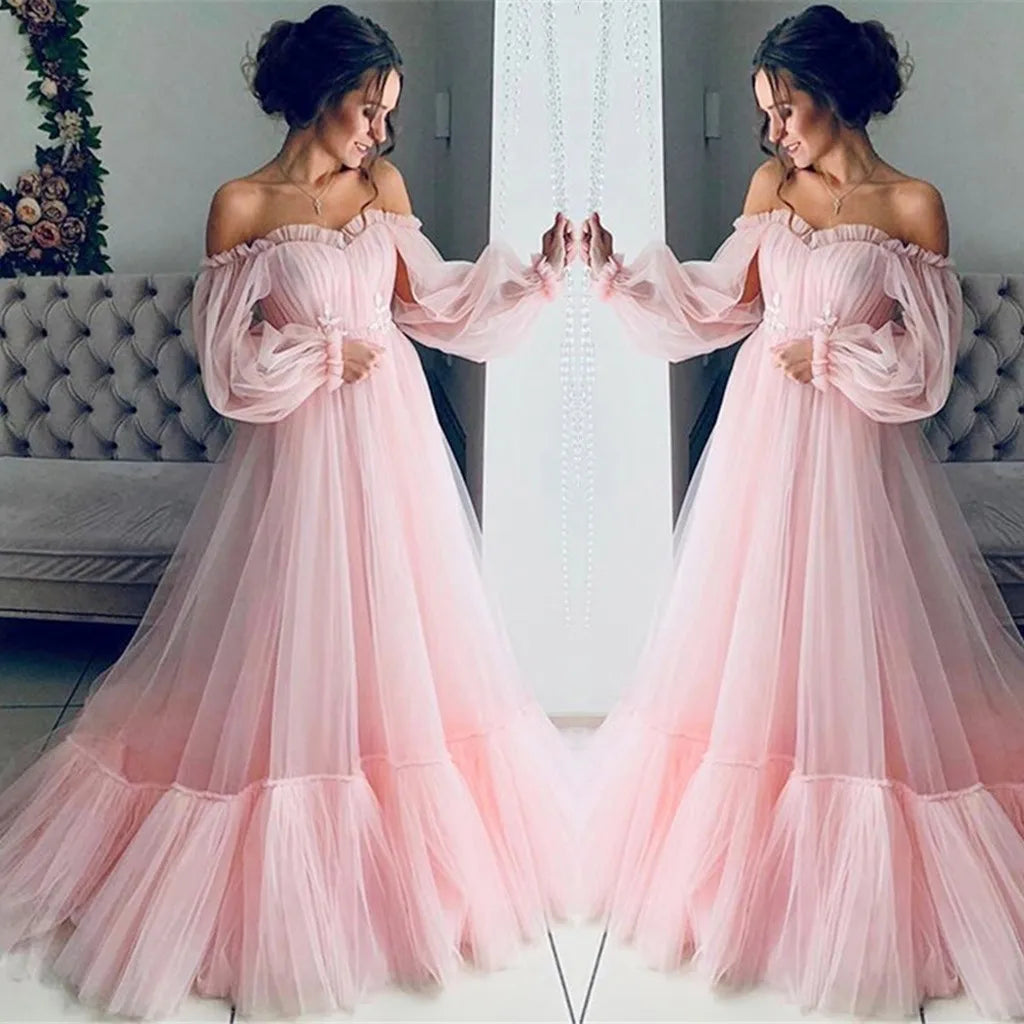 Ethereal Puff Sleeve Maxi Dress with Romantic Flowing Silhouette