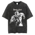 Dark Fantasy Anime Graphic Oversized Washed Streetwear Cotton Casual T-Shirt