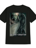 Dark Gothic Anime-Inspired Streetwear Tee with Cinematic Manga Artwork