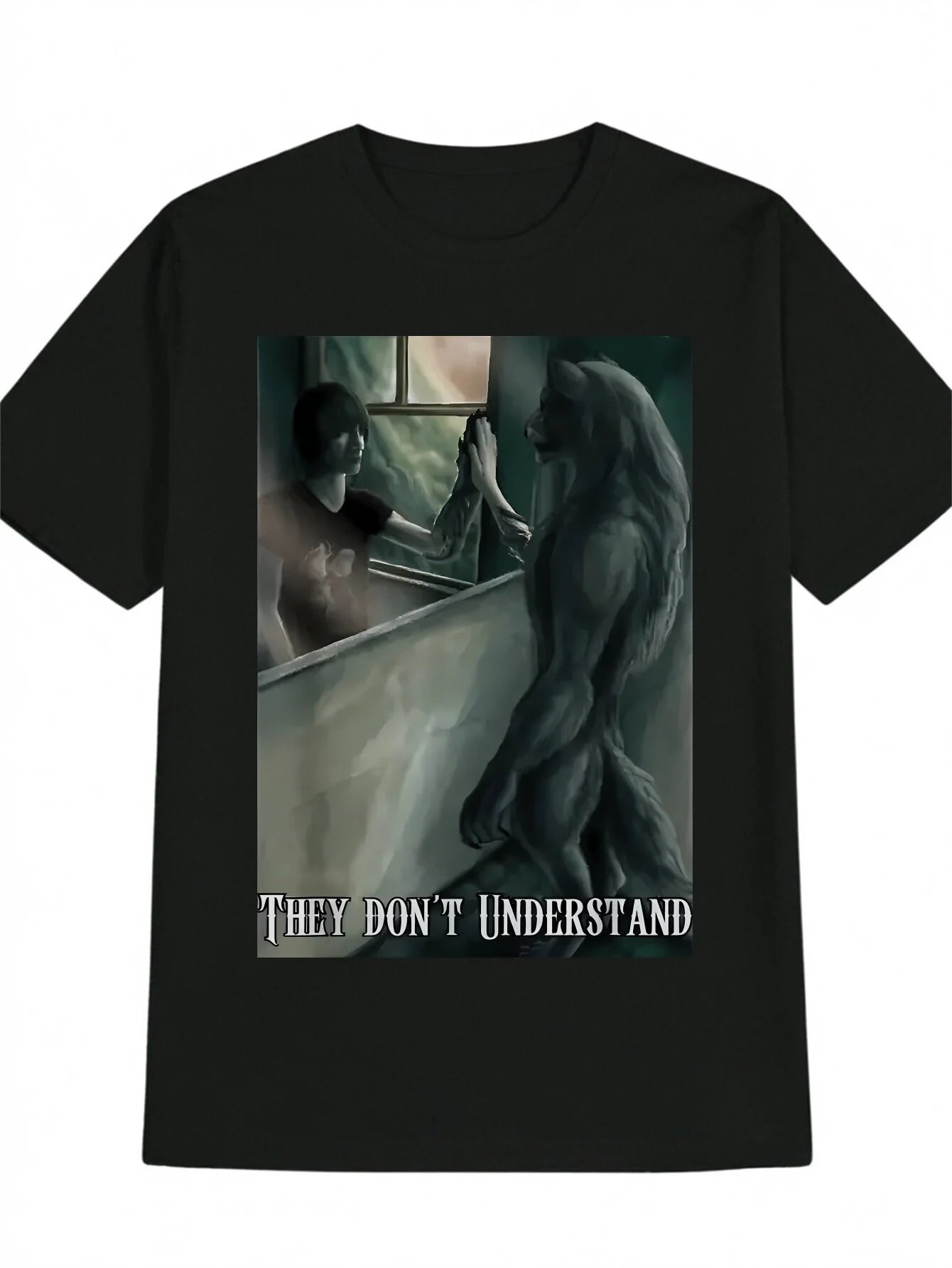 Dark Gothic Anime-Inspired Streetwear Tee with Cinematic Manga Artwork