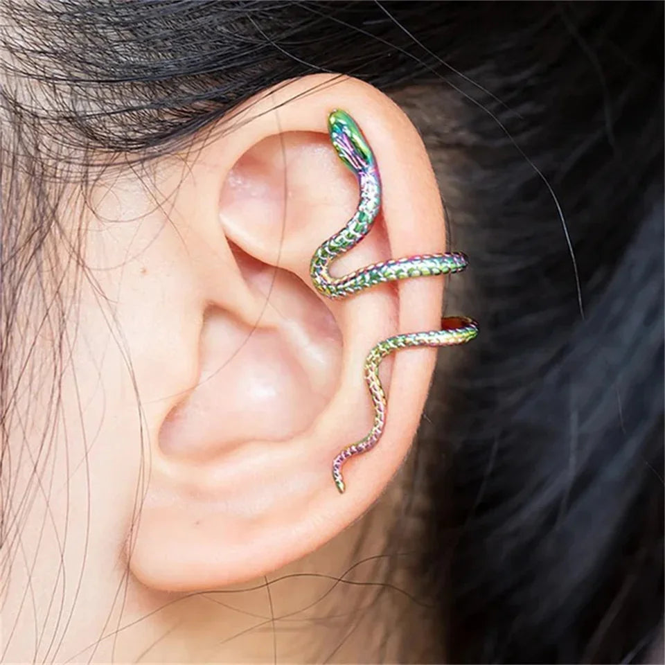 Coiled Snake Ear Cuff for Gothic Punk Alternative Fashion Looks