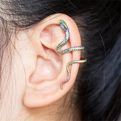 Coiled Snake Ear Cuff for Gothic Punk Alternative Fashion Looks