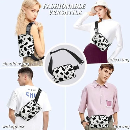 Compact Genuine Leather Belt Bag with Adjustable Strap Crossbody Carry Design