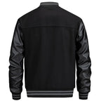 Men's Embroidered Varsity Jacket with Classic Letter Patch Streetwear Style
