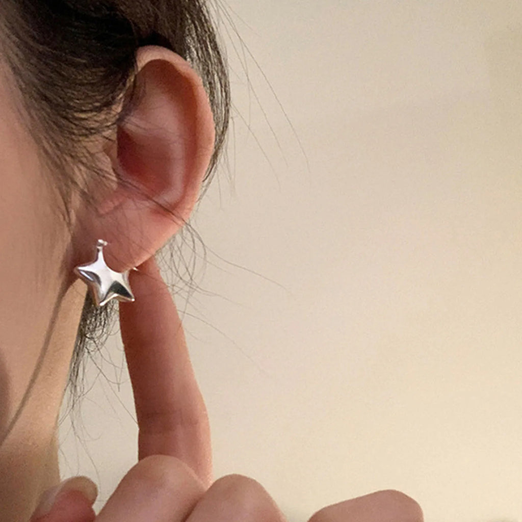 Celestial Star Hoop Earrings for Y2K Fairy Grunge and Alternative Fashion