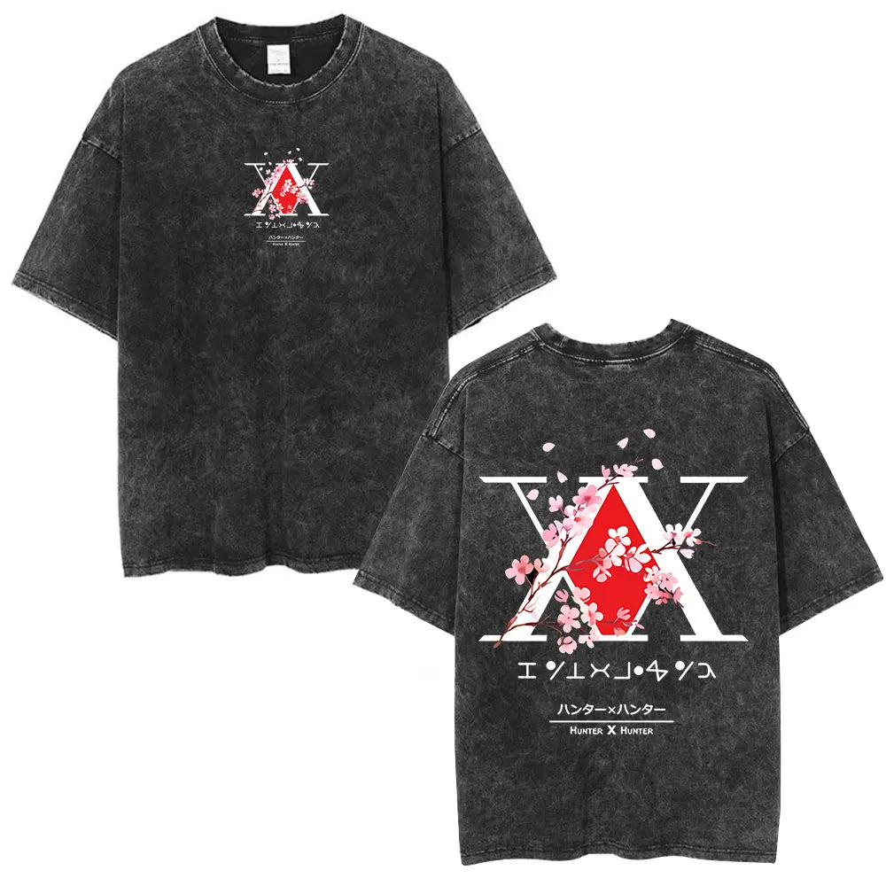 Dark Anime Goth Emblem Oversized Vintage Japanese Streetwear T-Shirt