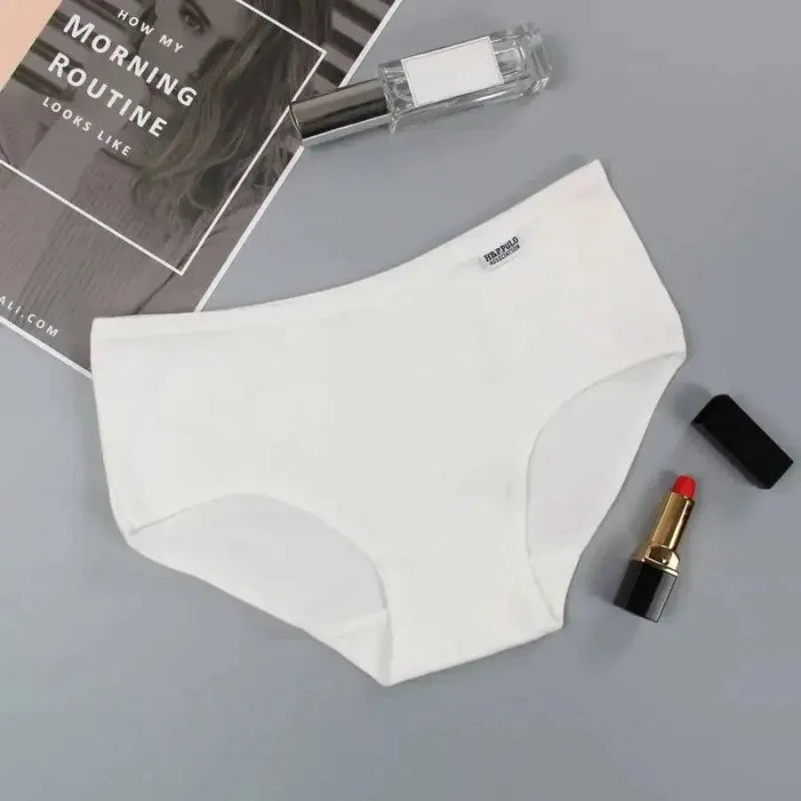 Classic Pastel Brief Panties Seven-Pack with Delicate Trim Detailing