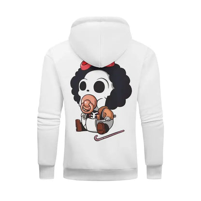 Anime Skull Character Hoodie with Kawaii Streetwear Aesthetic