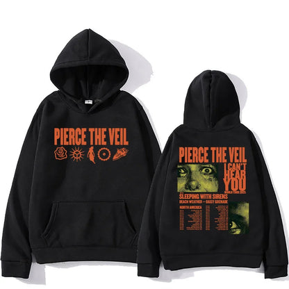 Oversized Tour Inspired Graphic Hoodie with Vintage Streetwear Artwork Design