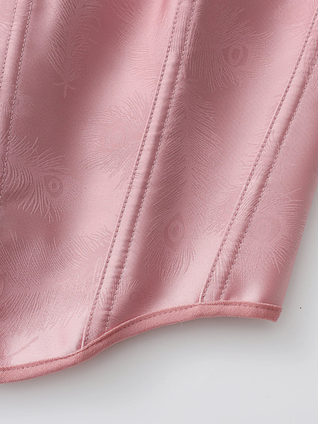 Romantic Pink Sweetheart Corset Top with Adjustable Tie-Shoulder Bows
