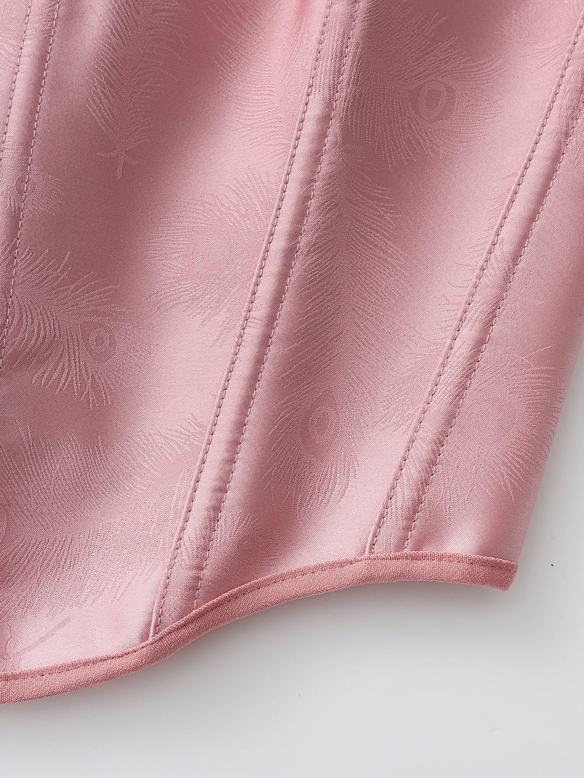 Romantic Pink Sweetheart Corset Top with Adjustable Tie-Shoulder Bows