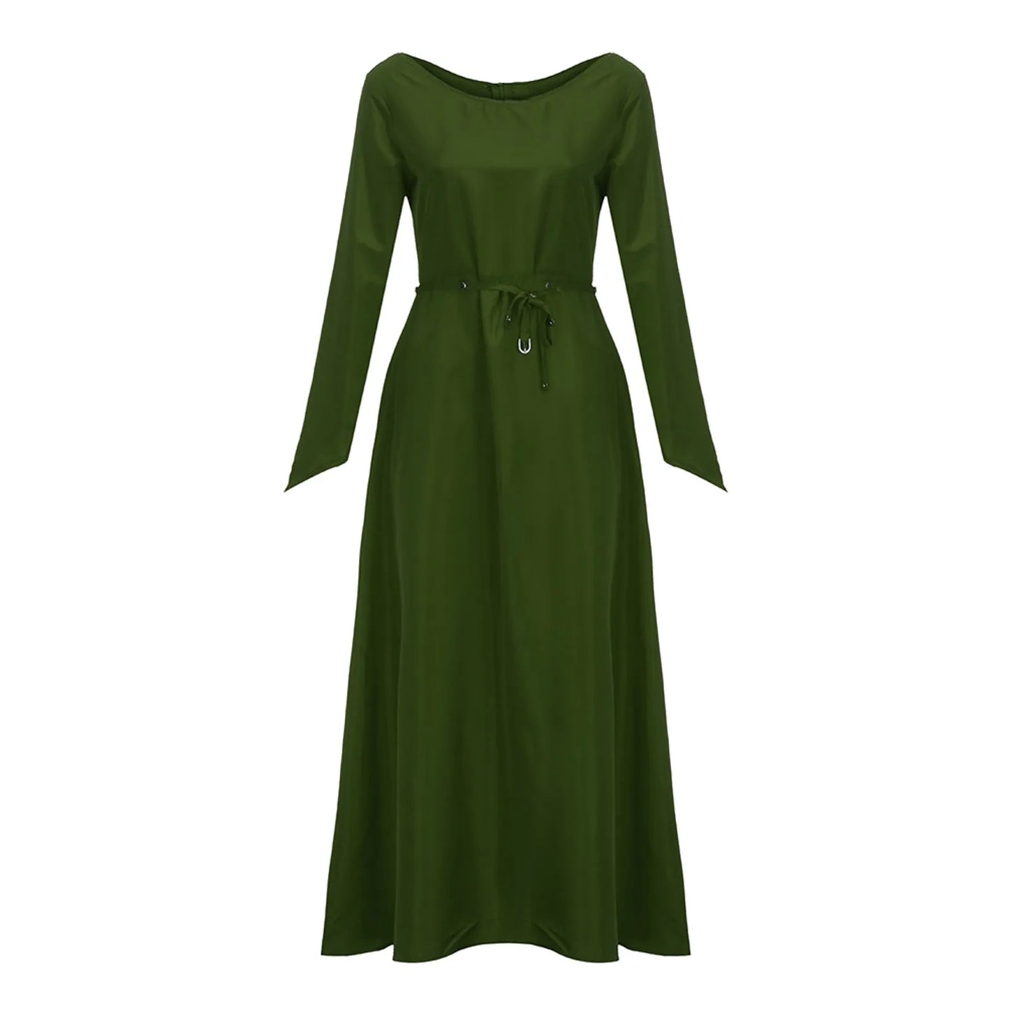 Long Sleeve Minimalist Maxi Dress with Soft A-Line Contemporary Fit