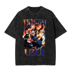 Retro Manga Warrior Oversized Vintage Streetwear Graphic Casual T-Shirt