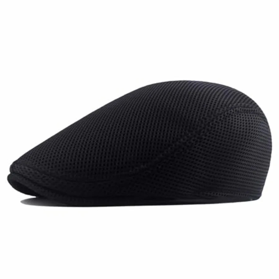 Breathable Mesh Ivy Flat Cap Cotton Casual Vintage Driving Streetwear Hat