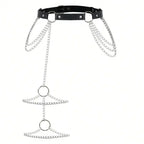 Gothic Harness Style Waist and Leg Chain for Bold Alternative Looks