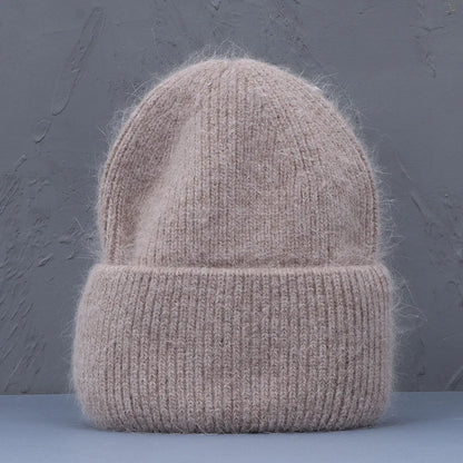Soft Rabbit Fur Knit Beanie for Everyday Casual Outdoor Winter Fashion and Comfort Style