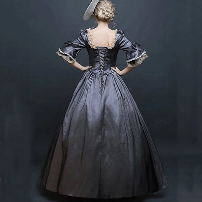 Victorian Inspired Lace Trim Formal Alternative Fashion Ball Gown