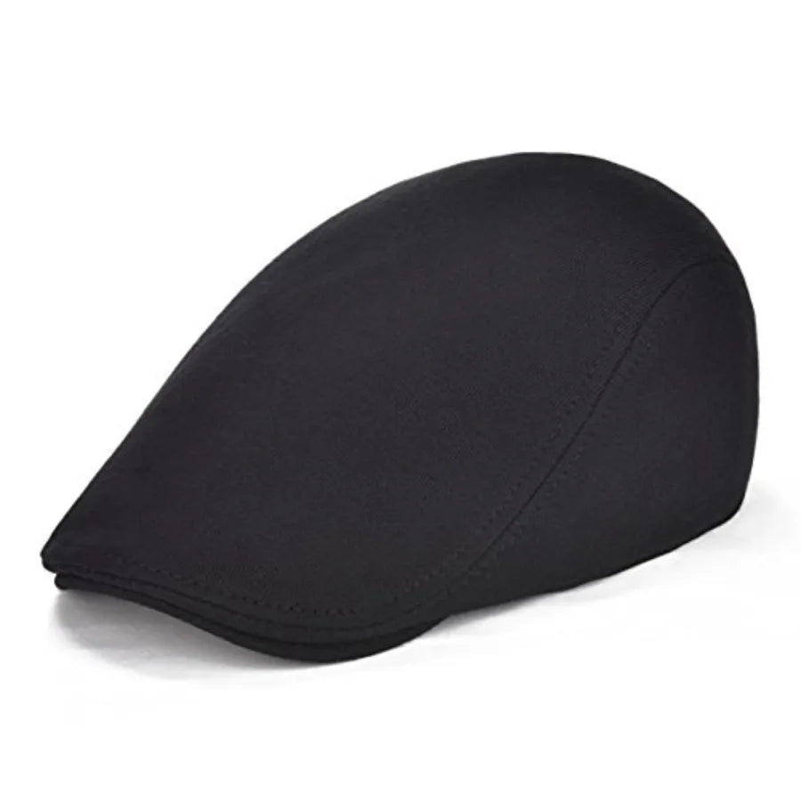 Classic Cotton Ivy Flat Cap Minimalist Driving Hat for Everyday Wear