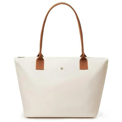 Minimal Large Capacity Tote Shoulder Bag with Zip Closure Design