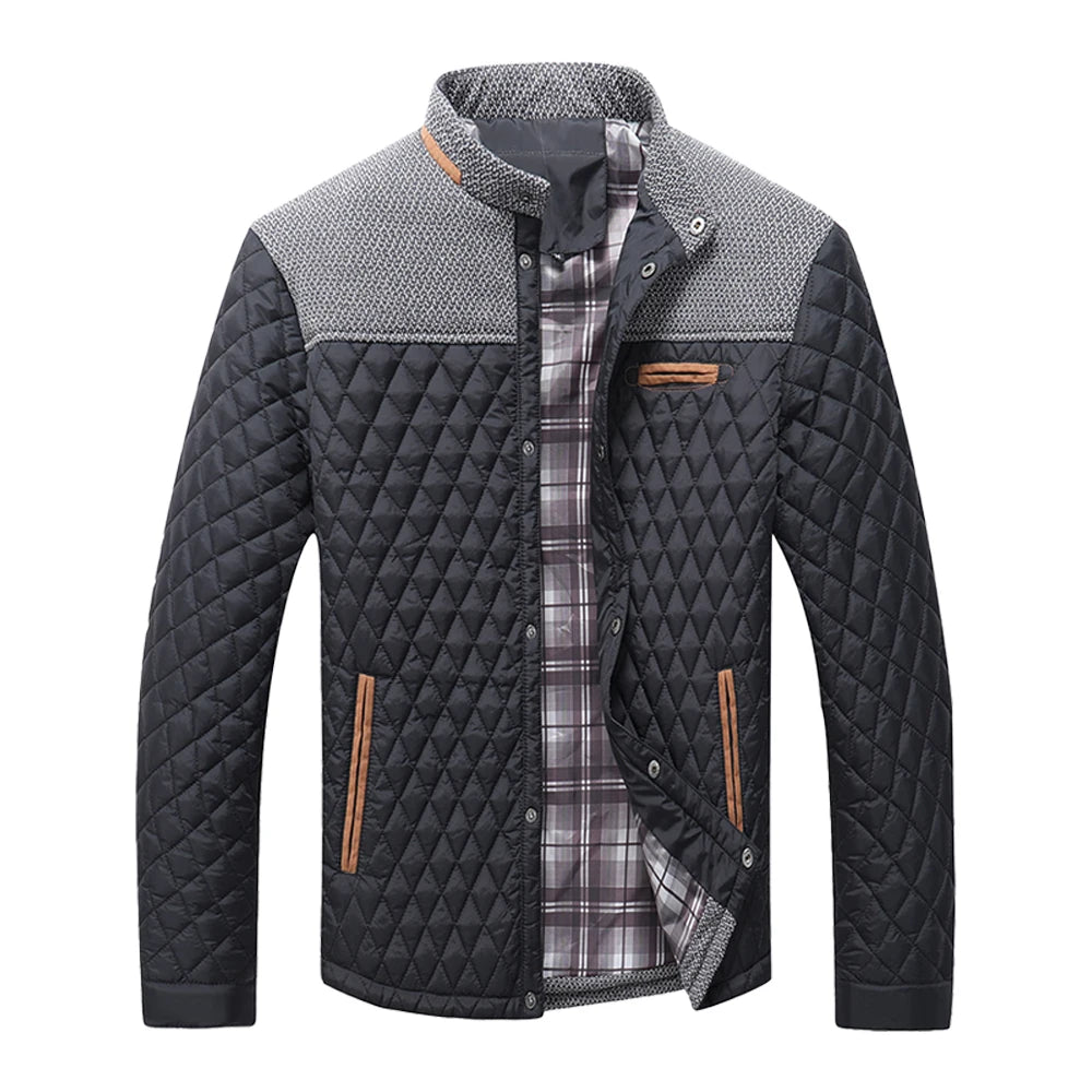 Quilted Lightweight Winter Bomber Jacket with Modern Casual Everyday Styling
