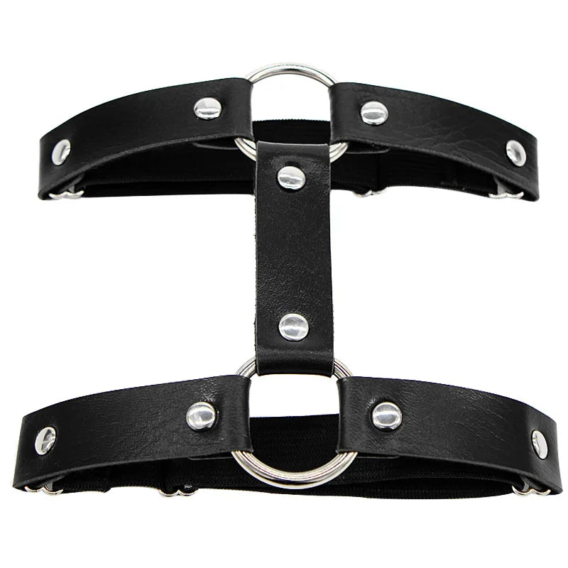Punk Harness Thigh Garter Belt Alternative Gothic Statement Leg Accessory