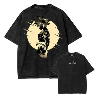 Anime Chaos Beast Oversized Vintage Wash Streetwear Graphic T-Shirt