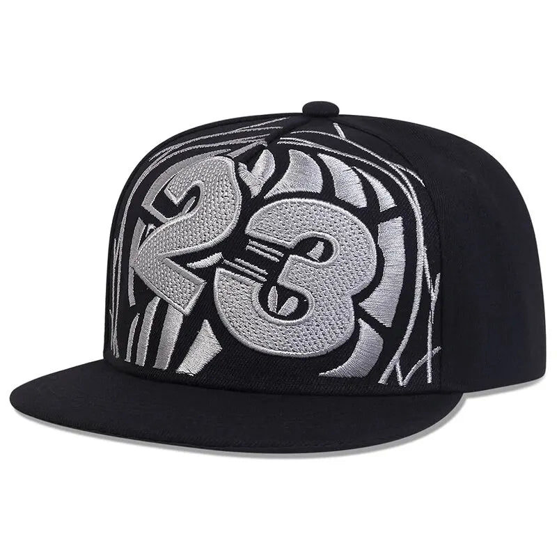 Embroidered Flat Brim Snapback Cap Adjustable Streetwear Hip Hop Baseball Fashion Hat