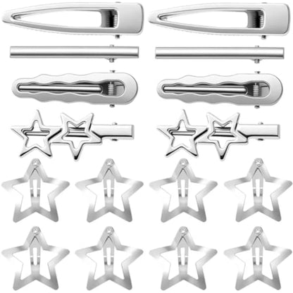 Y2K Star Hair Clip Set Celestial Alternative Fashion Accessories