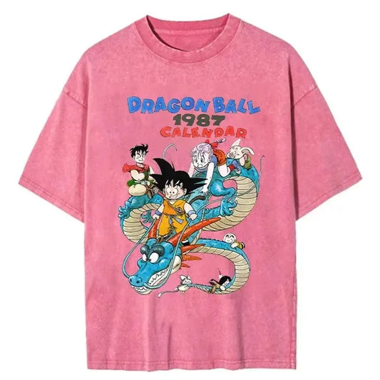 Retro Anime-Inspired Adventure Manga Streetwear Oversized Cotton Graphic T-Shirt