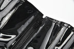 Glossy PVC Underbust Corset Belt with Structured Panels and Sculpted Fit
