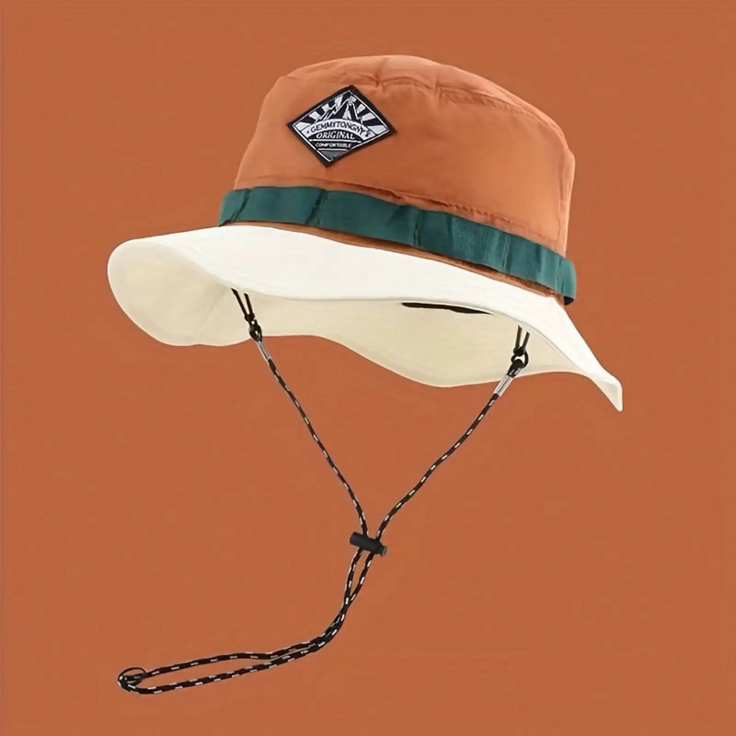 Unisex Wide Brim Packable Bucket Hat with Adjustable Chin Cord for Outdoor Adventures