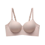 Seamless Jelly Gel Push-Up Bra with Wide Side Support and Adjustable Straps