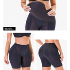 Black Contoured Enhancing Shaping Short with Sheer Side Panels