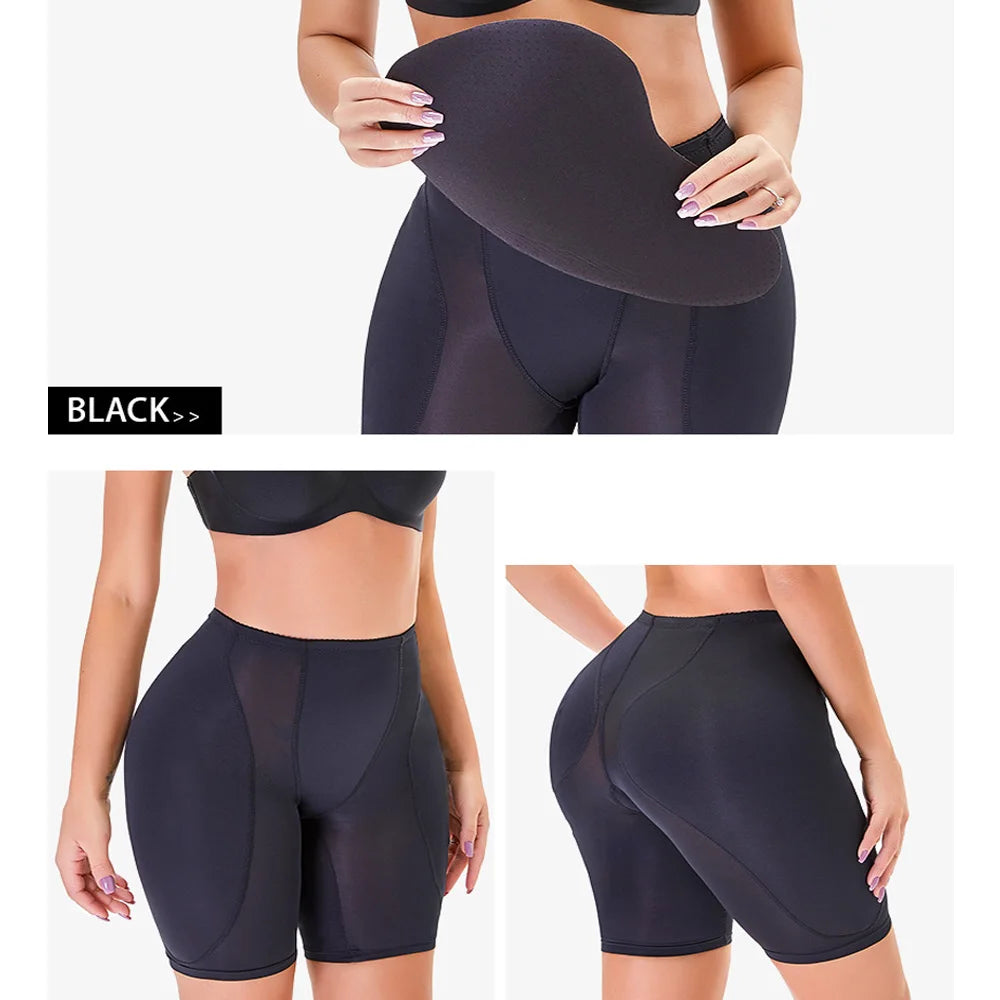 Black Contoured Enhancing Shaping Short with Sheer Side Panels