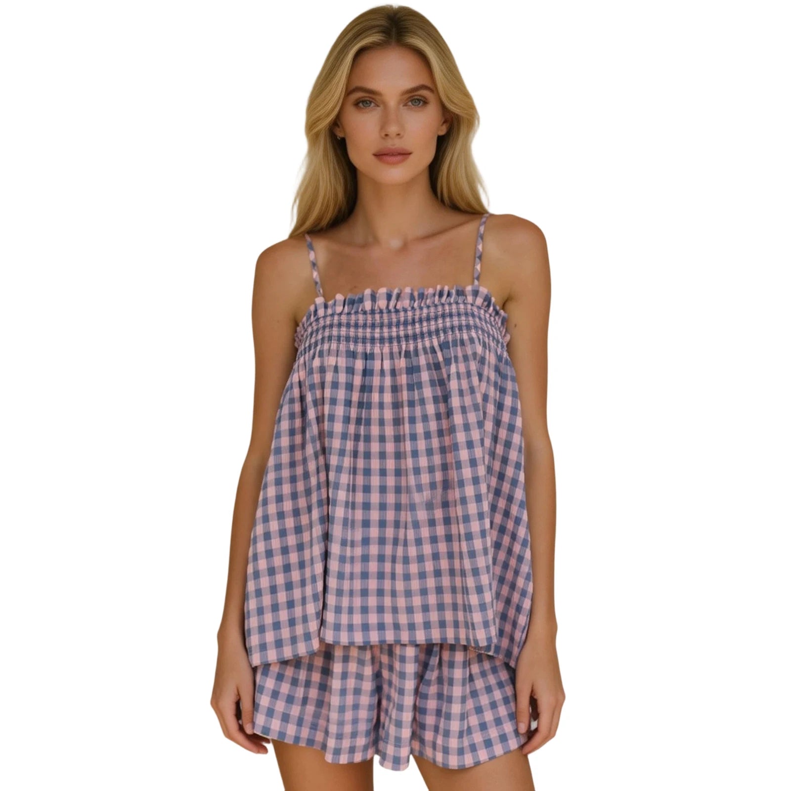 Women's Floral Print Cami and Shorts Co-Ord Set Relaxed Summer Outfit