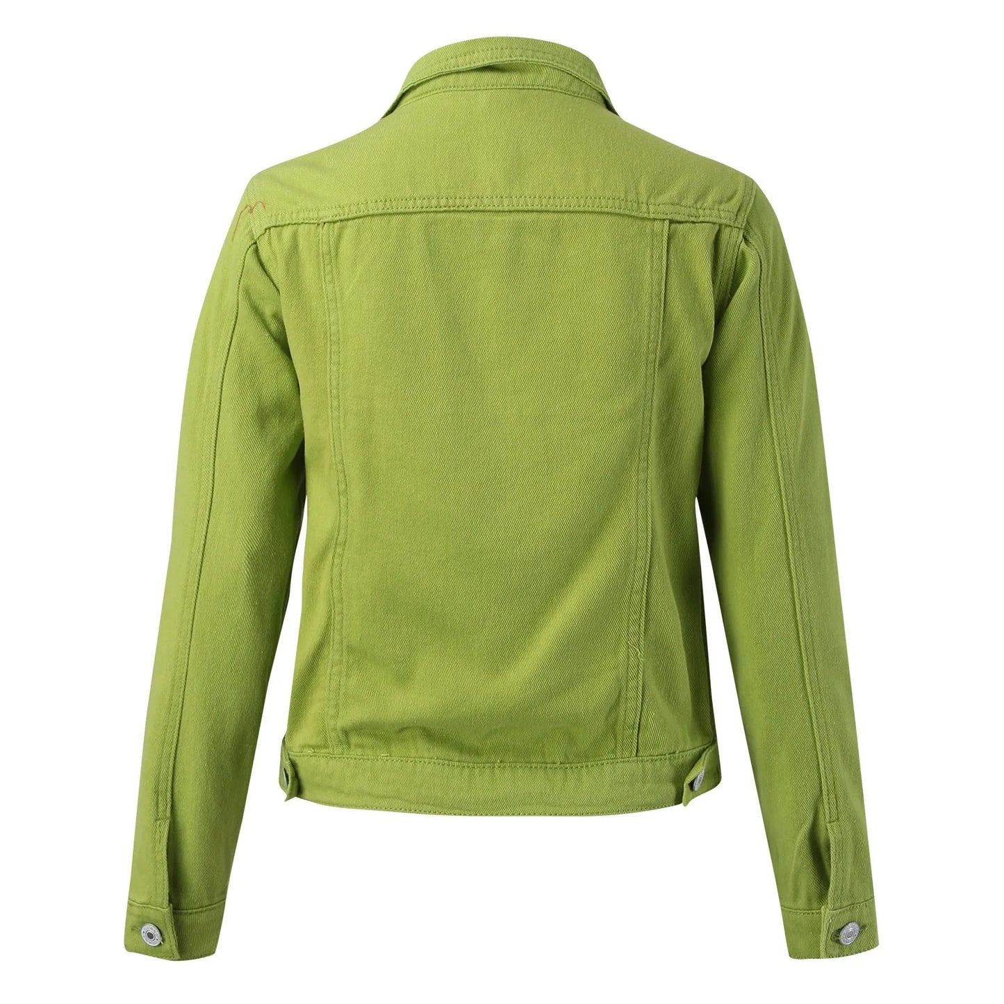 Slim Fit Denim Style Jacket with Classic Button Front Casual Outerwear