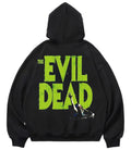 Anime Horror Typography Hoodie with Dark Streetwear Manga Aesthetic