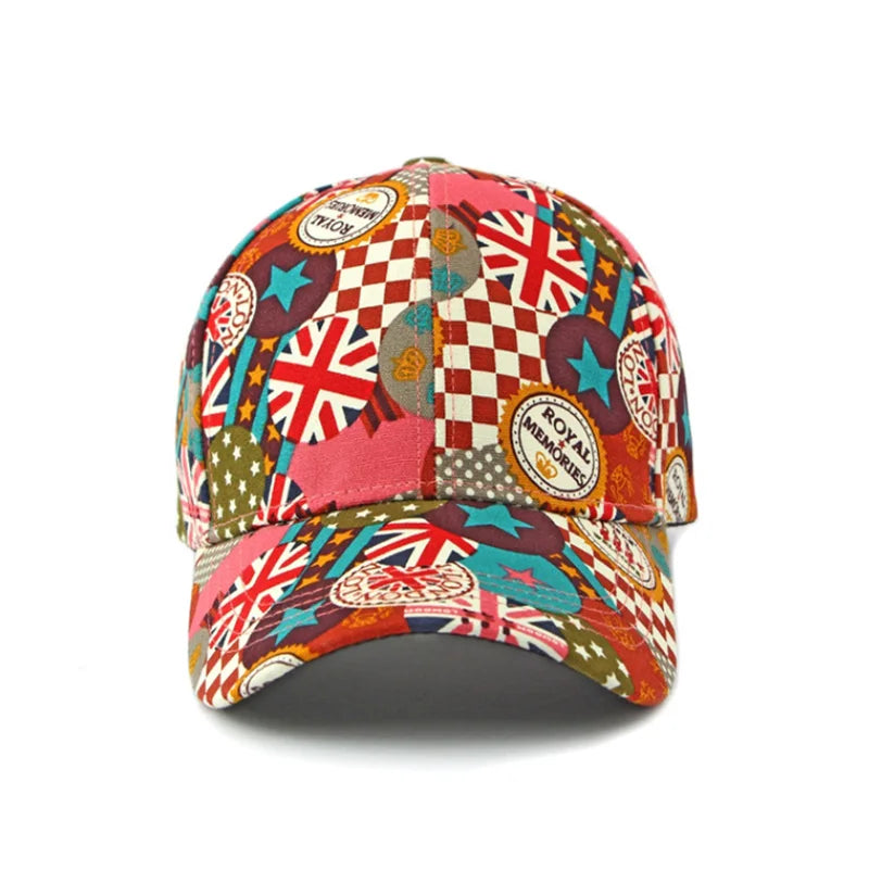 Graffiti Print Dad Cap Adjustable Curved Brim Casual Streetwear Baseball Hat