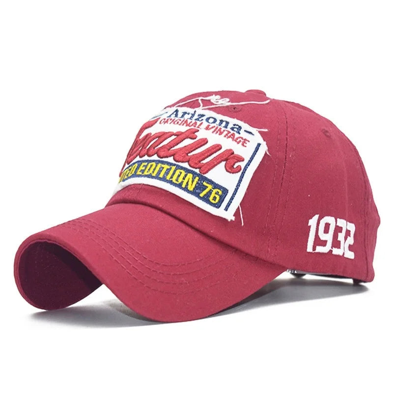 Unisex Vintage Style Baseball Cap with Embroidered Patch for Casual Streetwear Fashion