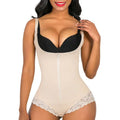Classic Scoop Neck Smoothing Bodysuit with Delicate Lace Trim