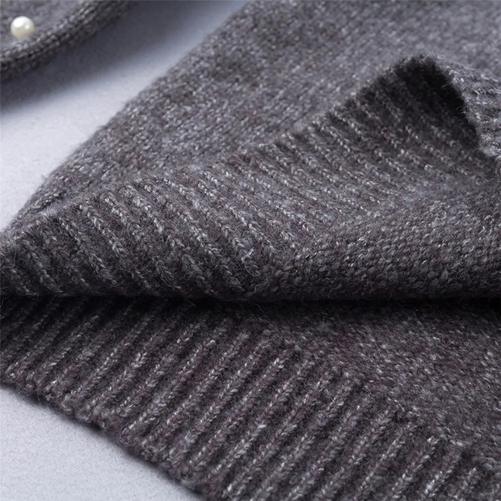Women's Relaxed Fit Crew Neck Puff Sleeve Textured Knit Sweater